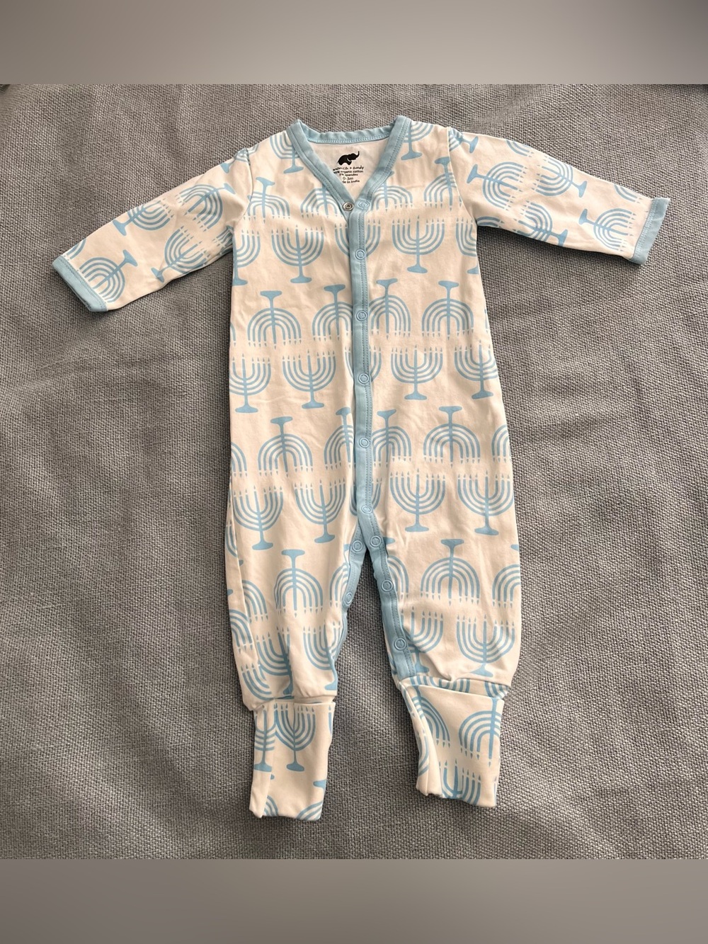 Monica + Andy Hanukkah Menorah Print Baby Romper 0-3 months